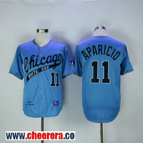 Luis Aparicio Chicago White Sox blue Throwback jersey