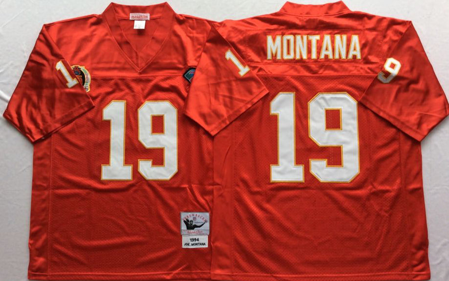 Joe Montana Kansas City Chiefs red Throwback jersey