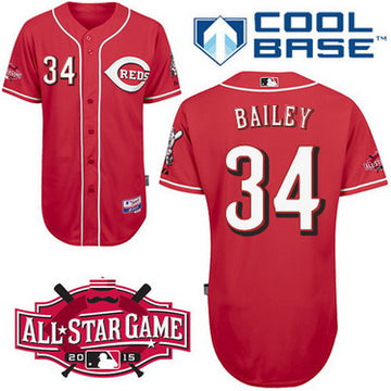 Homer Bailey Cincinnati Reds red All-Star jersey