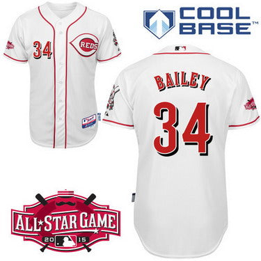 Homer Bailey Cincinnati Reds white All-Star jersey