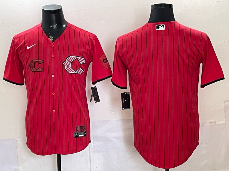 Custom Cincinnati Reds red City Connect jersey