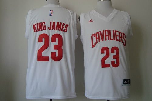 King James Cleveland Cavaliers white Fashion jersey