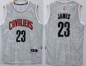 LeBron James Adidas Cleveland Cavaliers gray jersey