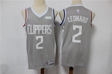 Kawhi Leonard Los Angeles Clippers gray jersey