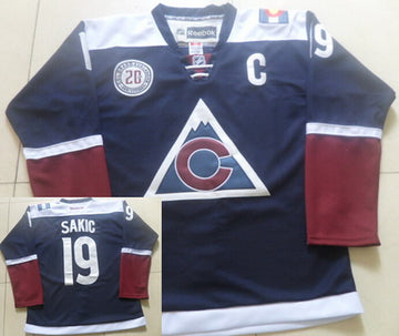 Joe Sakic Reebok Colorado Avalanche navy Alternate jersey