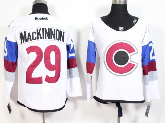 Nathan MacKinnon Reebok Colorado Avalanche white Stadium Series jersey