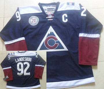 Gabriel Landeskog Reebok Colorado Avalanche navy Alternate jersey