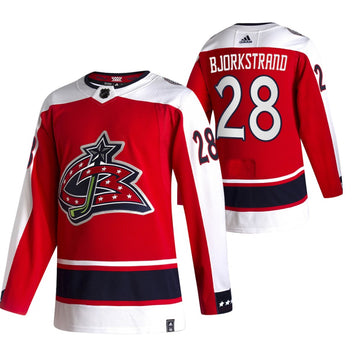 Oliver Bjorkstrand Columbus Blue Jackets red Reverse Retro jersey
