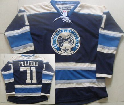Nick Foligno Columbus Blue Jackets navy Alternate jersey