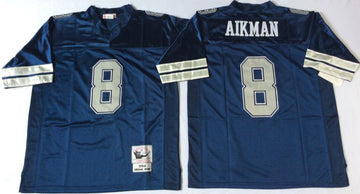 Troy Aikman Dallas Cowboys blue Throwback jersey