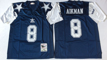 Troy Aikman Dallas Cowboys navy Throwback jersey
