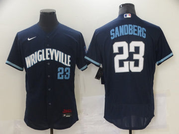 Ryne Sandberg Chicago Cubs navy City Connect jersey
