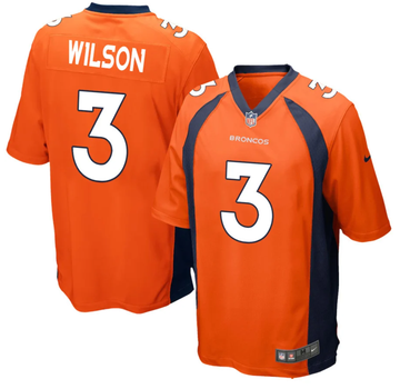 Russell Wilson Denver Broncos orange Vapor jersey