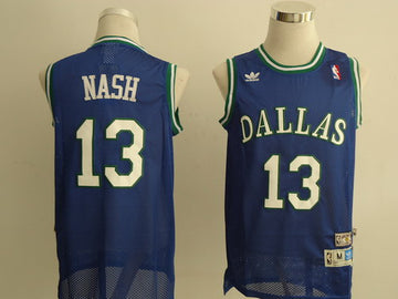 Steve Nash Dallas Mavericks blue Throwback jersey