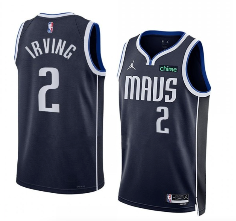Kyrie Irving Dallas Mavericks navy jersey