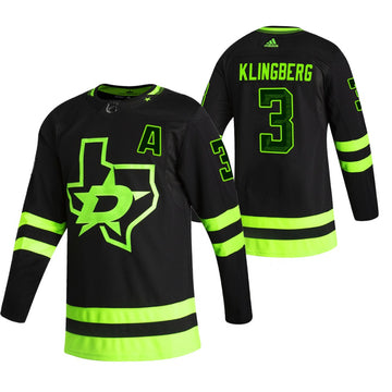 John Klingberg Dallas Stars black Reverse Retro jersey
