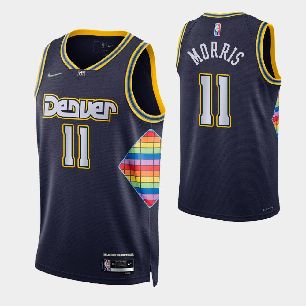 Morris Denver Nuggets navy jersey