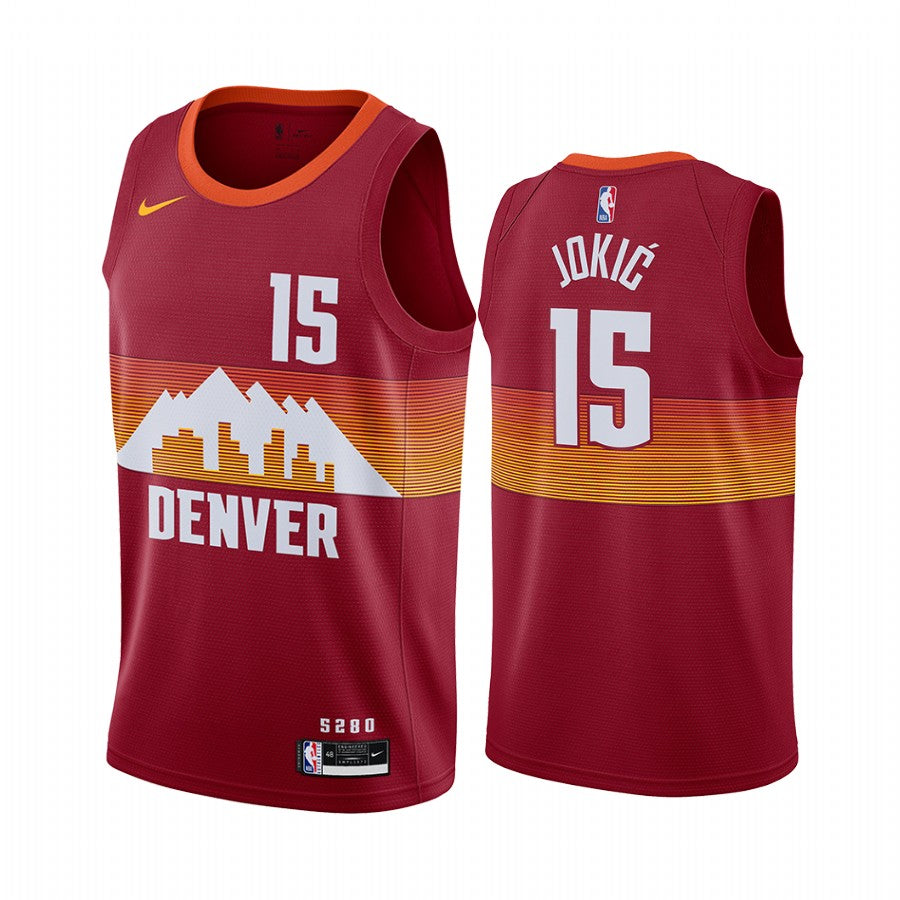 Jokic Denver Nuggets red jersey