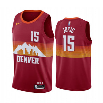 Jokic Denver Nuggets red jersey