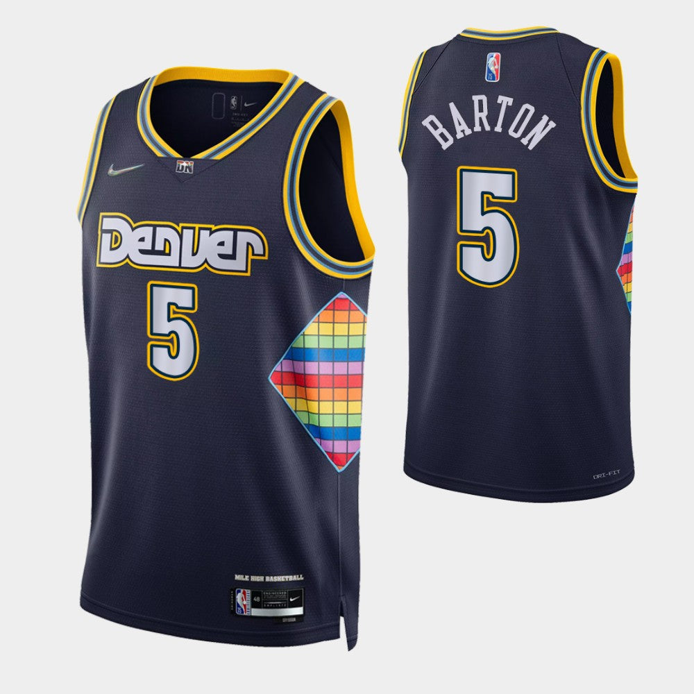 Barton Denver Nuggets navy jersey
