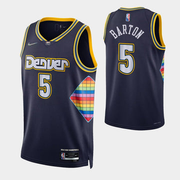Barton Denver Nuggets navy jersey