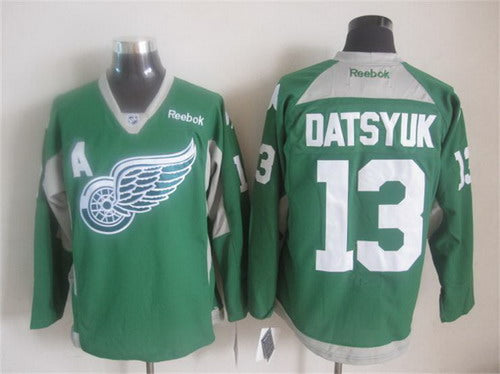 Pavel Datsyuk Detroit Red Wings green jersey