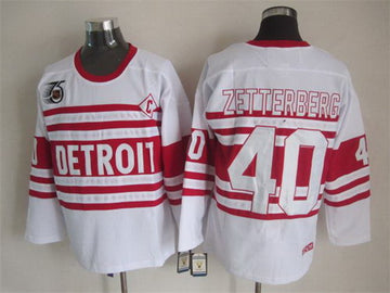 Henrik Zetterberg Detroit Red Wings white Throwback jersey