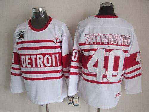 Henrik Zetterberg Detroit Red Wings white Throwback jersey