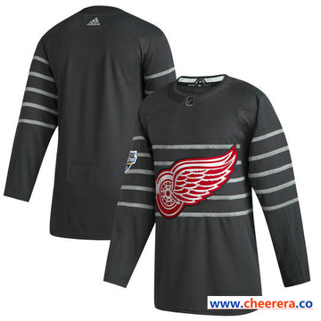 Custom Detroit Red Wings gray All-Star jersey