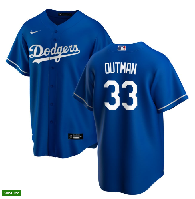 James Outman Los Angeles Dodgers blue jersey