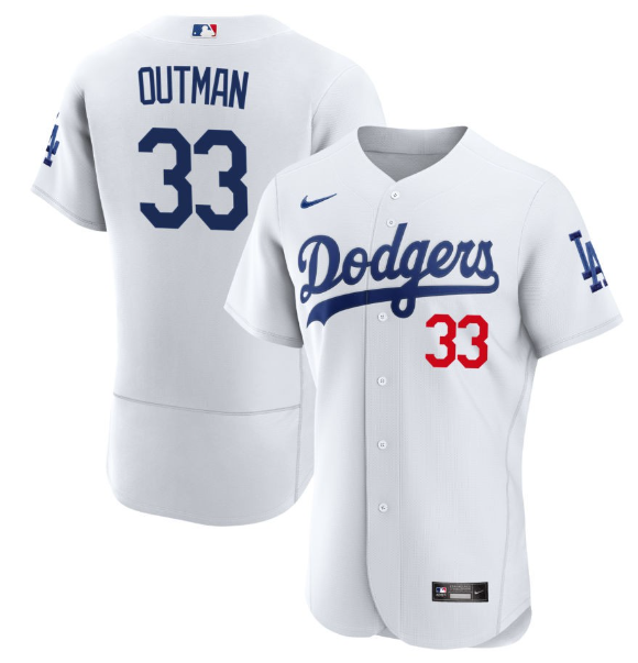 James Outman Los Angeles Dodgers white jersey