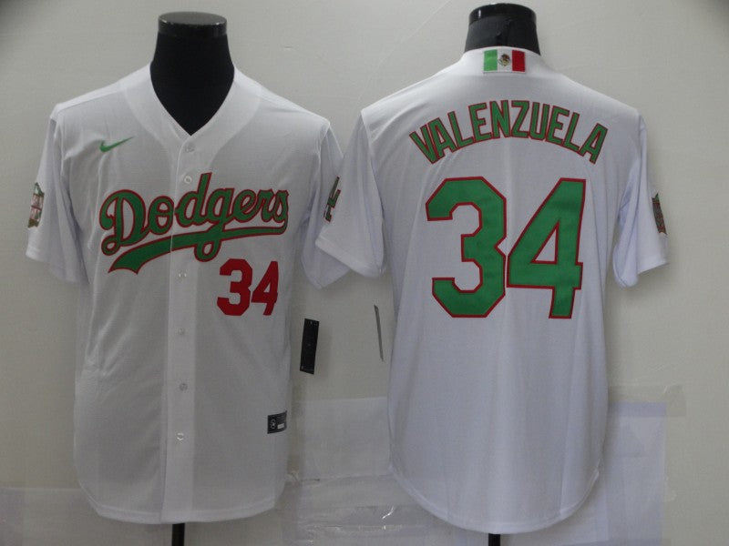 Fernando Valenzuela Los Angeles Dodgers white jersey