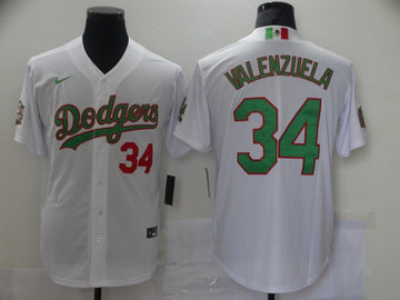 Fernando Valenzuela Los Angeles Dodgers white jersey