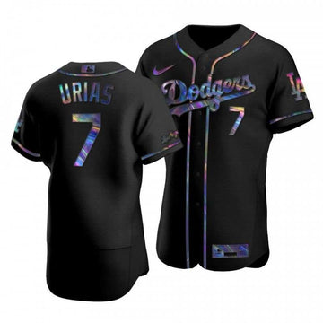 Urias Iridescent Logo Los Angeles Dodgers black Limited jersey