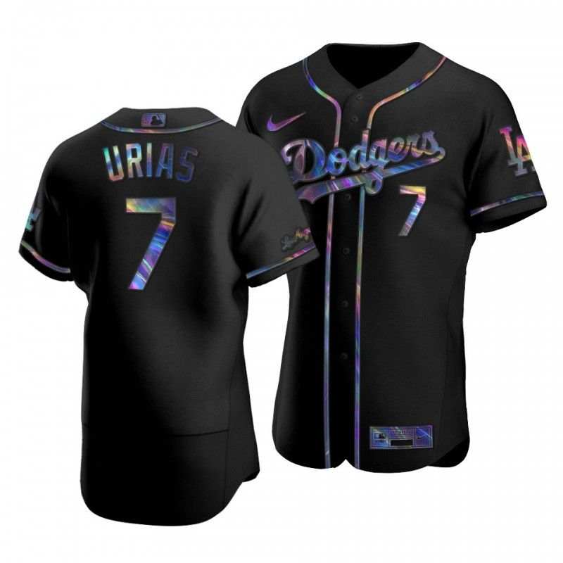 Urias Iridescent Logo Los Angeles Dodgers black Limited jersey