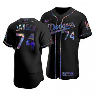 Kenley Jansen Iridescent Logo Los Angeles Dodgers black Limited jersey