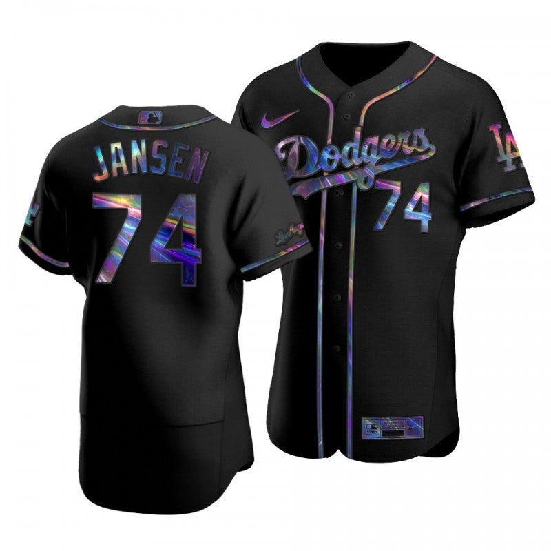 Kenley Jansen Iridescent Logo Los Angeles Dodgers black Limited jersey