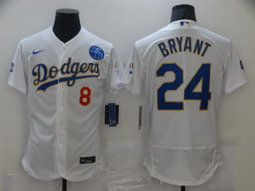 Kobe Bryant Los Angeles Dodgers white jersey
