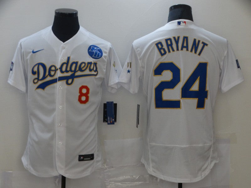 Kobe Bryant Los Angeles Dodgers white jersey