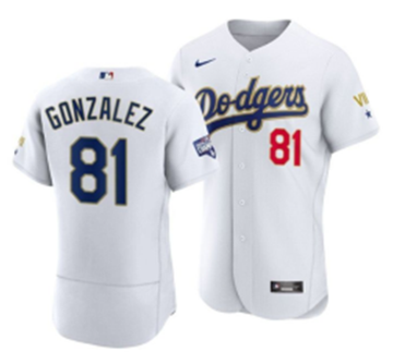 Gonzalez Los Angeles Dodgers white jersey