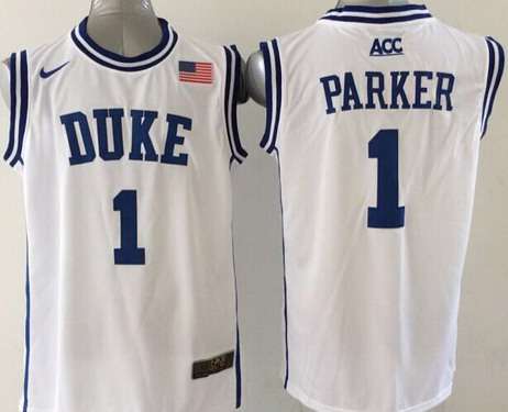 Jabari Parker Duke Blue Devils white jersey