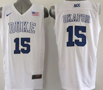 Jahlil Okafor Duke Blue Devils white jersey