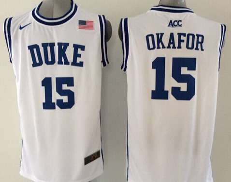 Jahlil Okafor Duke Blue Devils white jersey