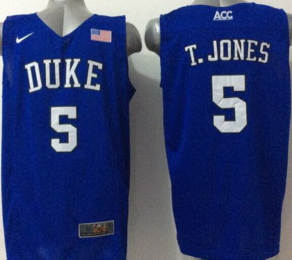 Tyus Jones Duke Blue Devils blue jersey
