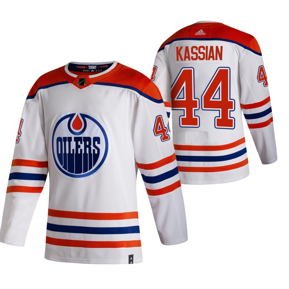 Zack Kassian Edmonton Oilers white Reverse Retro jersey