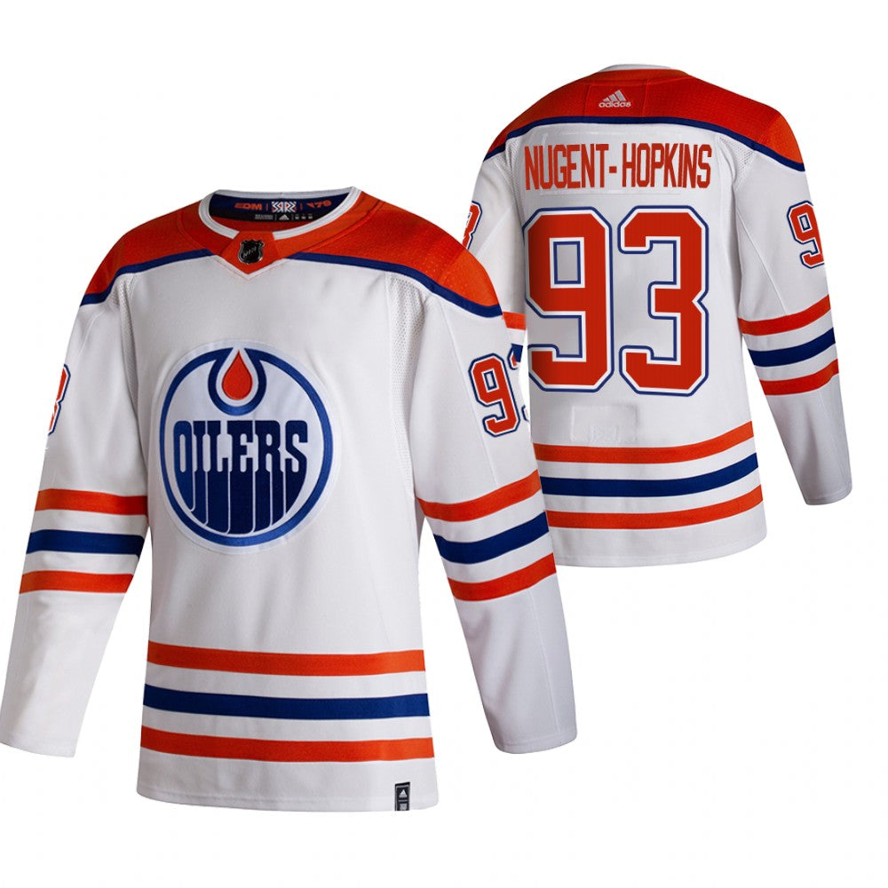 Ryan Nugent-Hopkins Edmonton Oilers white Reverse Retro jersey