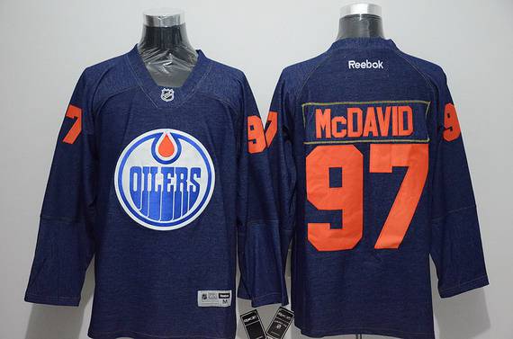 Connor McDavid Edmonton Oilers navy Fashion jersey