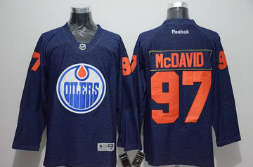 Connor McDavid Edmonton Oilers navy Fashion jersey