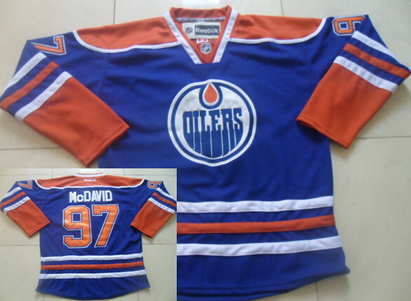 Connor McDavid Edmonton Oilers royal jersey
