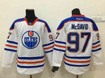 Connor McDavid Edmonton Oilers white jersey
